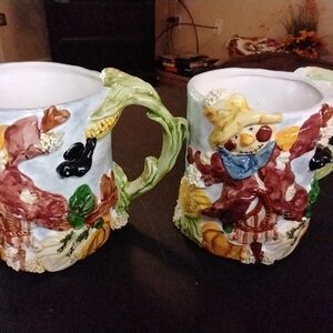 Colorful Scarecrow Themed Mugs/2